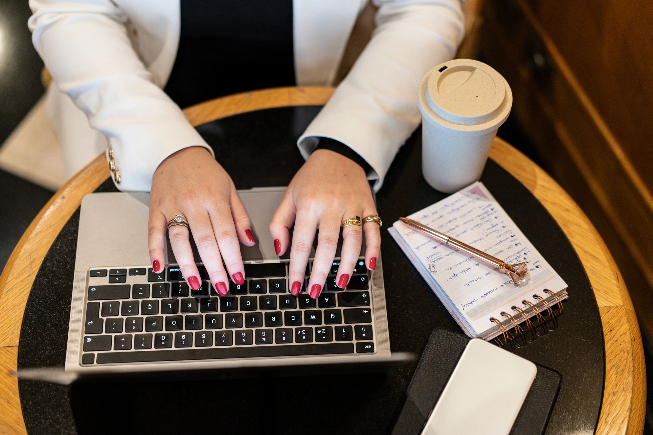 Creative professional working on a laptop